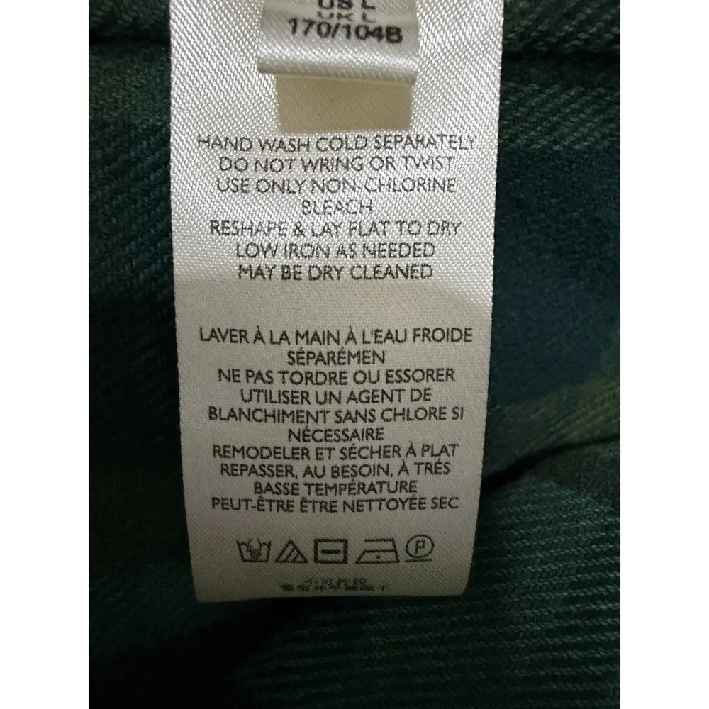 Free People‎ We The Free Summer Daydream Plaid Button Down Green Balsam Size L